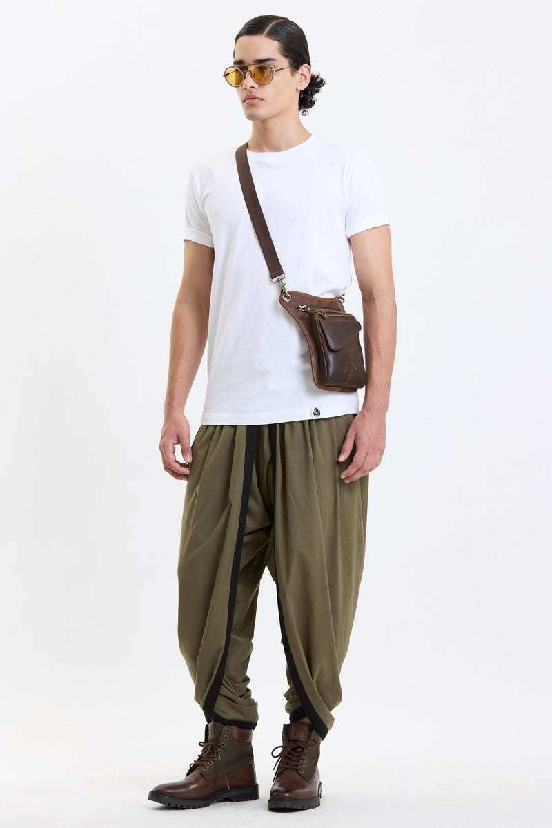 Cotton T-Shirt – White by Swasthii, worn by a model – view 4
