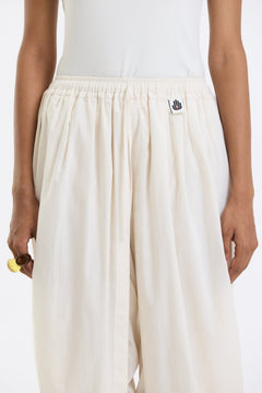 Cotton Dhoti Pants – White by Swasthii, worn by a model – view 4